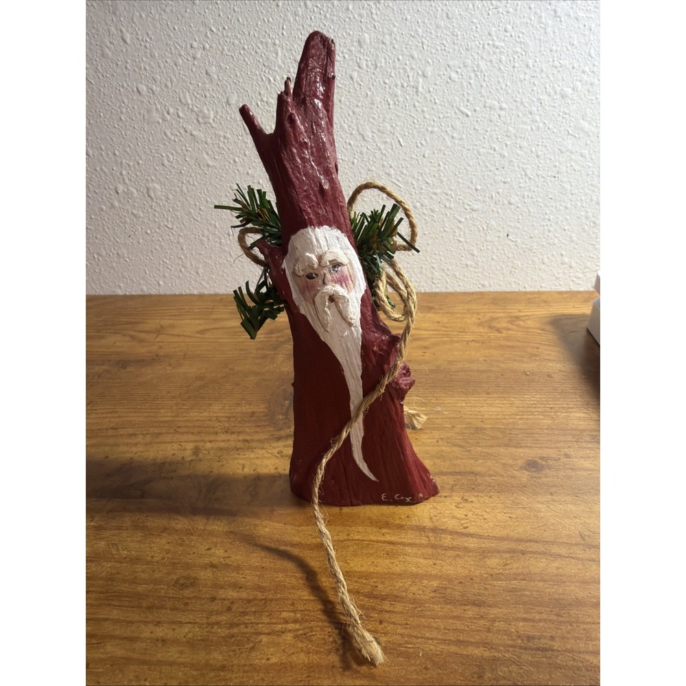 Painted Driftwood Santa